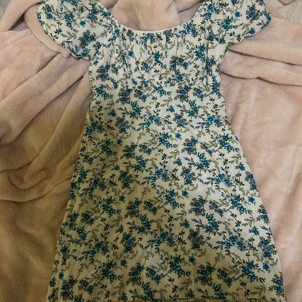 Lily Rose Blue and White Floral Mini Dress